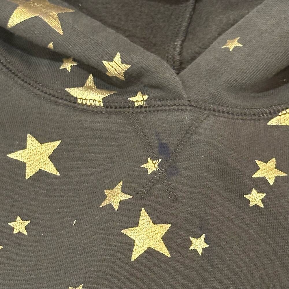 Crewcuts Gold Star Hoodie Girls sz S Black Hoodie Pullover Sweatshirt - Picture 7 of 7